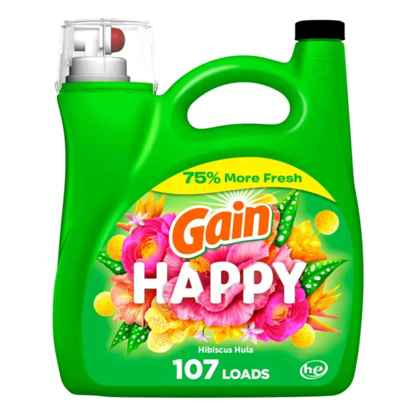 Gain Hibiscus Hula Happy HE Compatible Liquid Laundry Detergent Soap